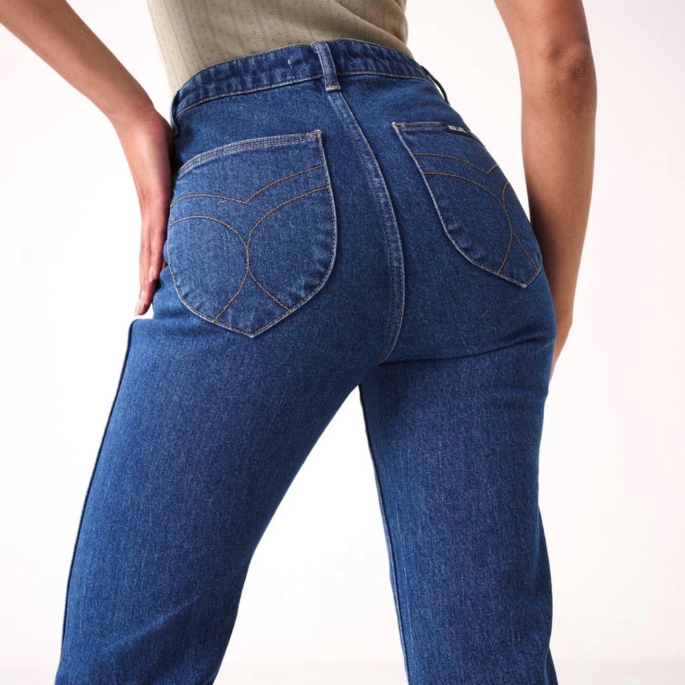 ROLLA'S Dark Blue Wide Leg Flare Jeans